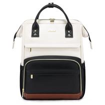 Mochila de couro LOVEVOOK para mulheres com compartimento para laptop de 15,6" Mochila de couro LOVEVOOK para mulheres com compartimento para laptop de 15,6"