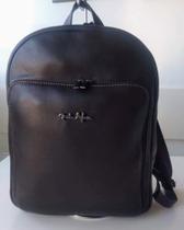 Mochila de Couro Marrom Escuro