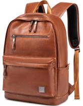 Mochila de couro para laptop weiatas para homens e mulheres marrom de 15,6 polegadas Mochila de couro para laptop weiatas para homens e mulheres marrom de 15,6 polegadas