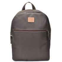 Mochila de Couro para Notebook com Divisao Forrada café