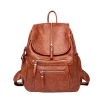 Mochila De Couro Vintage Feminina De Alta Qualidade Bolsa De Ombro Viagem Escola Senhoras Mochilas