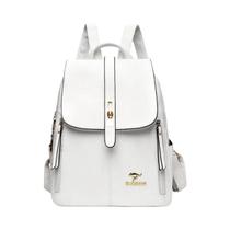 Mochila de Couro Vintage Preta para Meninas - Bolsa Escolar Casual e Luxuosa