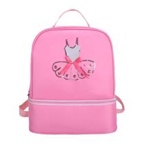 Mochila de dança Yitengteng Ballet Dance para meninas rosa nylon Mochila de dança Yitengteng Ballet Dance para meninas rosa nylon