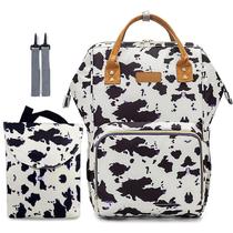 Mochila de Fraldas com Estampa de Vaca - Para Mamães e Meninas