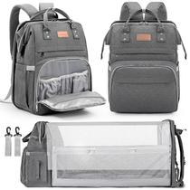 Mochila de fraldas LexiRoman grande à prova d'água com USB