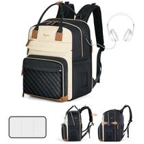 Mochila de Fraldas Tonyeee Extra Grande para 2 Crianças - Cor Apricot