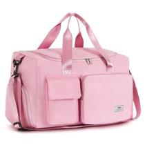 Mochila de ginástica feminina FIORETTO 37 L com compartimento para sapatos rosa