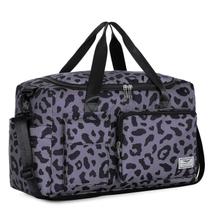 Mochila de ginástica feminina FIORETTO, cinza leopardo, capacidade de 37 litros