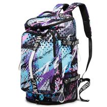 Mochila de ginástica SDTAME com compartimento para sapatos multicolorida Mochila de ginástica SDTAME com compartimento para sapatos multicolorida
