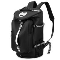 Mochila de ginástica SDTAME com compartimento para sapatos preta Mochila de ginástica SDTAME com compartimento para sapatos preta