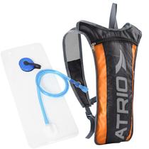 Mochila de Hidratação + Bolsa de Água 2,0 L Bike Bicicleta Atrio BI134 Sprint Preta Laranja