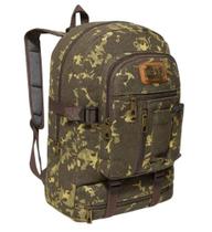 Mochila de lona camuflada para trabalho e faculdade 30L marrom