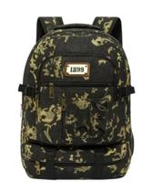 Mochila de lona camuflada para trabalho e faculdade 30L preta