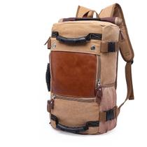 Mochila de Lona e Couro Multifuncional Impermeável Premium para Camping Trilha Acampamento ou Viagem Resistente Mochila de Lona e Couro Multifuncional Impermeável Premium para Camping Trilha Acampamento ou Viagem Resistente