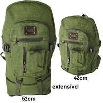 Mochila De Lona Extensível Verde Militar c1198 Mochila De Lona Extensível Verde Militar c1198