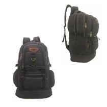 Mochila de Lona Keuven Para Viagem Trilha Camping Bolsa Espaçosa Diversos Compartimentos Mochila de Lona Keuven Para Viagem Trilha Camping Bolsa Espaçosa Diversos Compartimentos