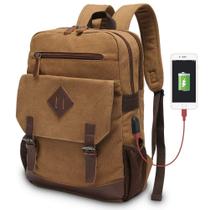 Mochila de lona Modoker Vintage Mocksack 15.6" para laptop marrom Mochila de lona Modoker Vintage Mocksack 15.6" para laptop marrom