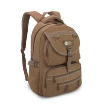 Mochila de Lona para Viagem Trabalho Faculdade Resistente Denlex
