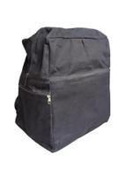 Mochila de Lona reforçada preta 3 bolsos