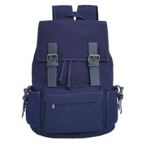 Mochila de Lona Retrô para Computador Resistente Reforçada Estudante Escola Viagem Trabalho