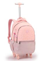 Mochila de matelasse estrela com rodas com giro em 360 cor pastel Mochila de matelasse estrela com rodas com giro em 360 cor pastel