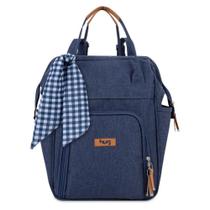 Mochila de Maternidade Hug Multifuncional Mescla Azul