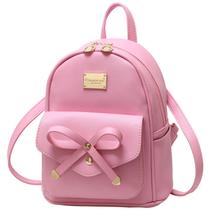 Mochila de moda I IHAYNER Girls Bowknot Leather Pink Mochila de moda I IHAYNER Girls Bowknot Leather Pink