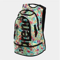 Mochila de Natação Arena Fastpack 3.0 Esportiva Allover Mermaid 40 Litros Azul Claro