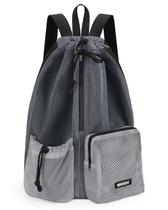 Mochila de natação WANDF Mesh Drawstring Wet Pocket Grey