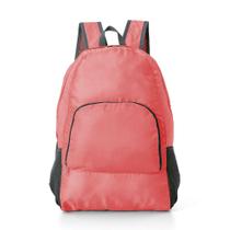 Mochila de Nylon Dobrável Impermeável Esportiva Escolar 25 Litros - Pink