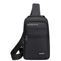 Mochila de Ombro Transversal Compacta Unilateral USB Trava de Código Resistente água