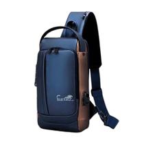 Mochila de Ombro Transversal Portátil Viagens com Trava Antifurto Eletromex EL-3802 Mochila de Ombro Transversal Portátil Viagens com Trava Antifurto Eletromex EL-3802