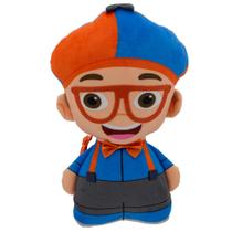 Mochila de pelúcia AI ACCESSORY INNOVATIONS Blippi 45 cm azul e laranja