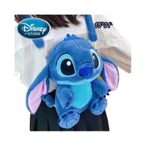 Mochila De Pelúcia Azul Stitch Disney, Grande Capacidade, Desenho Animado, Estudante, Jardim De