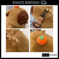 Mochila De Pelúcia/ Capivara/ Desenho Animado/ Bolsa De Ombro Escolar/ Para Crianças/ Estudantes/ Pr Mochila De Pelúcia/ Capivara/ Desenho Animado/ Bolsa De Ombro Escolar/ Para Crianças/ Estudantes/ Pr