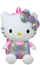 Mochila de pelúcia Fast Forward Hello Kitty rosa brilhante 14" Mochila de pelúcia Fast Forward Hello Kitty rosa brilhante 14"