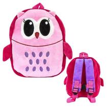 Mochila de Pelucia Infantil Turminha Animal Corujinha - Unik