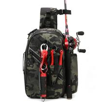 Mochila de pesca BicycleStore impermeável com suporte de haste Mochila de pesca BicycleStore impermeável com suporte de haste
