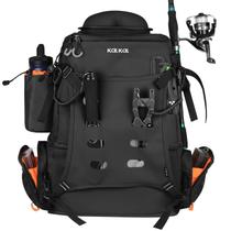 Mochila de Pesca Kalkal 51L Impermeable con Soporte para Cañas y Cooler