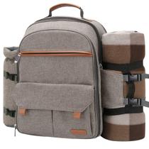 Mochila de Picnic Sunflora para 4 Personas con Manta y Set para 2
