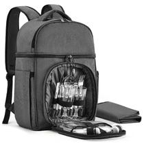 Mochila de Picnic Vogano con Set para 2 Personas y Compartimento Térmico Mochila de Picnic Vogano con Set para 2 Personas y Compartimento Térmico