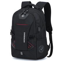 Mochila de poliéster para laptop para homens de grande capacidade preta