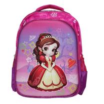 Mochila de princesa escolar de costas feminina infantil