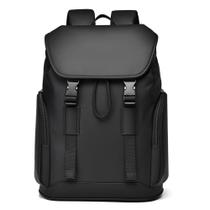 Mochila de PVC para laptop para homens, viagens de negócios, 16 polegadas, preta