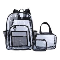 Mochila de PVC transparente à prova d'água para laptop de 15,6 polegadas