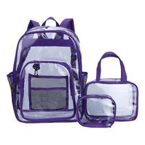 Mochila de PVC transparente à prova d'água para laptop de 15,6 polegadas Mochila de PVC transparente à prova d'água para laptop de 15,6 polegadas