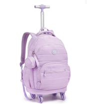 Mochila De Roda 19" Feminina 360º Color Up Passeio Escolar Viagem Cor Pastel