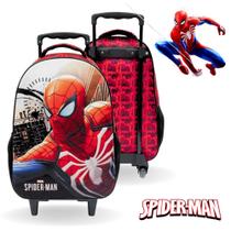 Mochila de Roda Spider Man Mala Escolar com Rodinhas Homem Aranha Xeryus