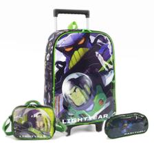 Mochila De Rodas Buzz Lightyear E Zurg Lancheira E Estojo