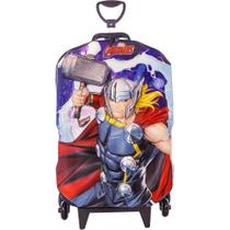 Mochila de Rodas Carrinho Escolar Thor Infantil 3D Meninos